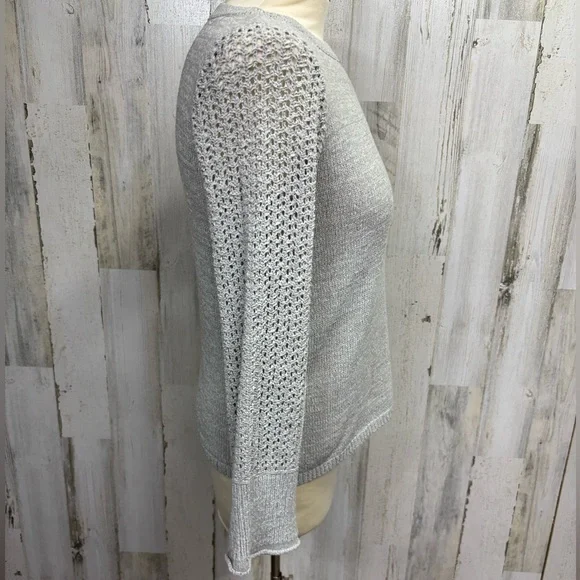 LOFT Crochet Sleeve Sweater - Picture 5 of 7